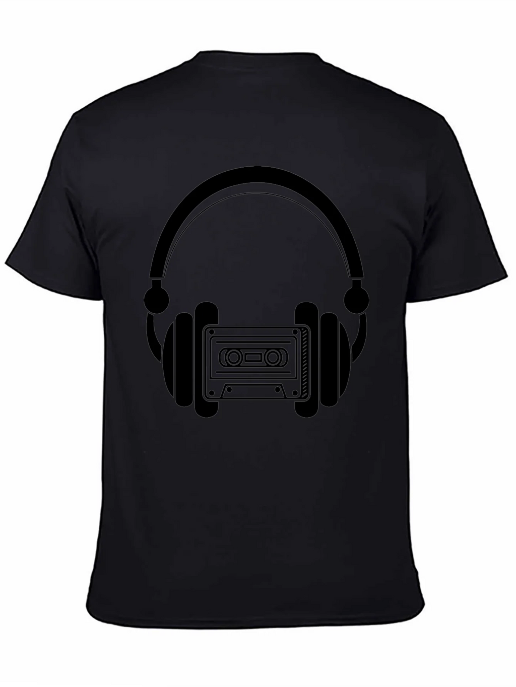 Retro Headphones & Cassette Tape Graphic T-Shirt product image 4