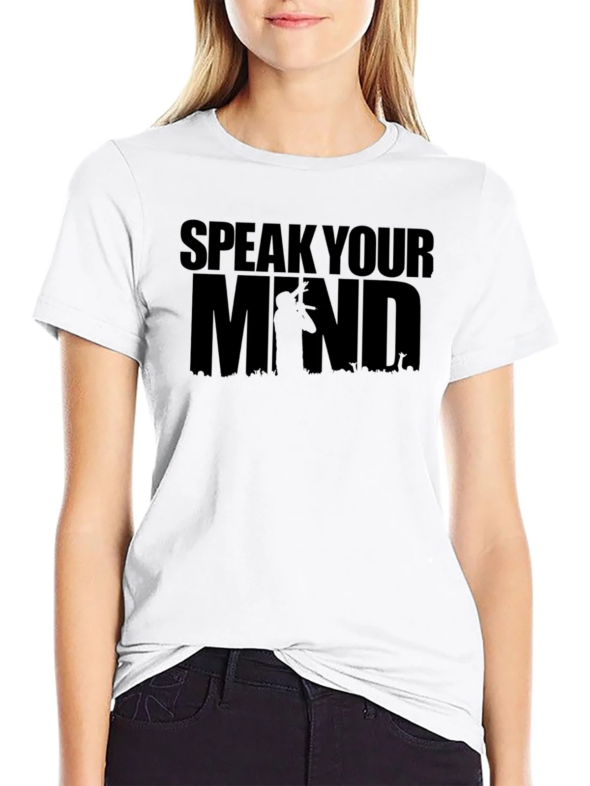 Speak Your Mind Graphic T-Shirt - Black product image 8