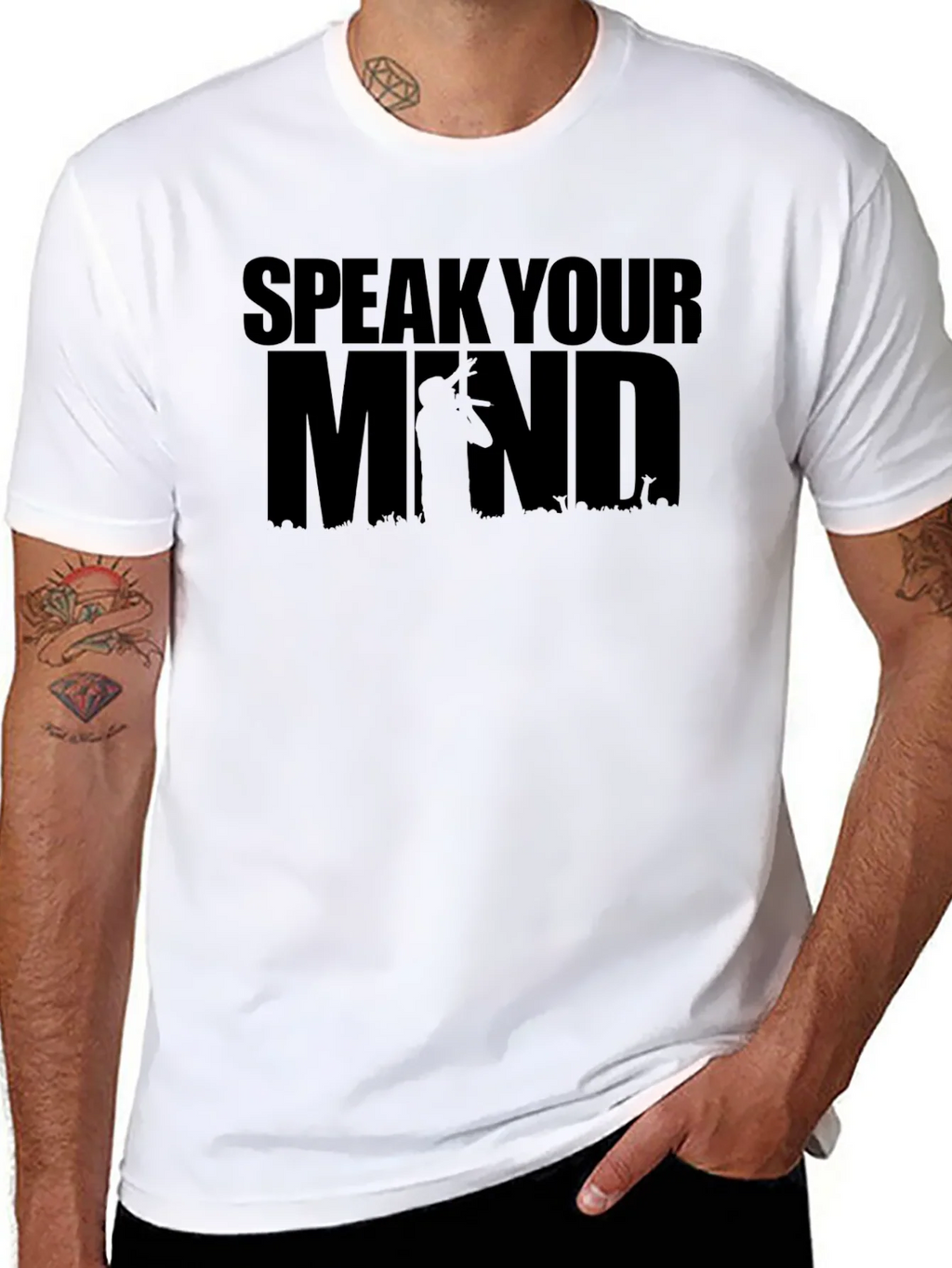 Speak Your Mind Graphic T-Shirt - Black product image 7