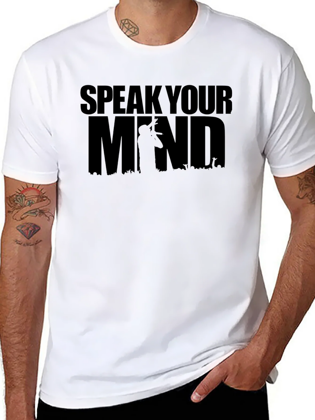 Speak Your Mind Graphic T-Shirt - Black product image 7
