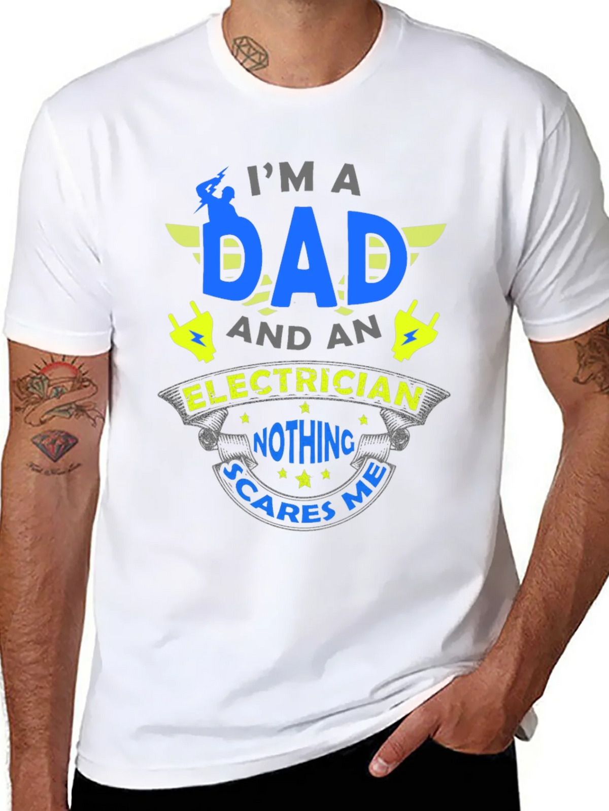 Dad Electrician T-Shirt - Nothing Scares Me! product image 7