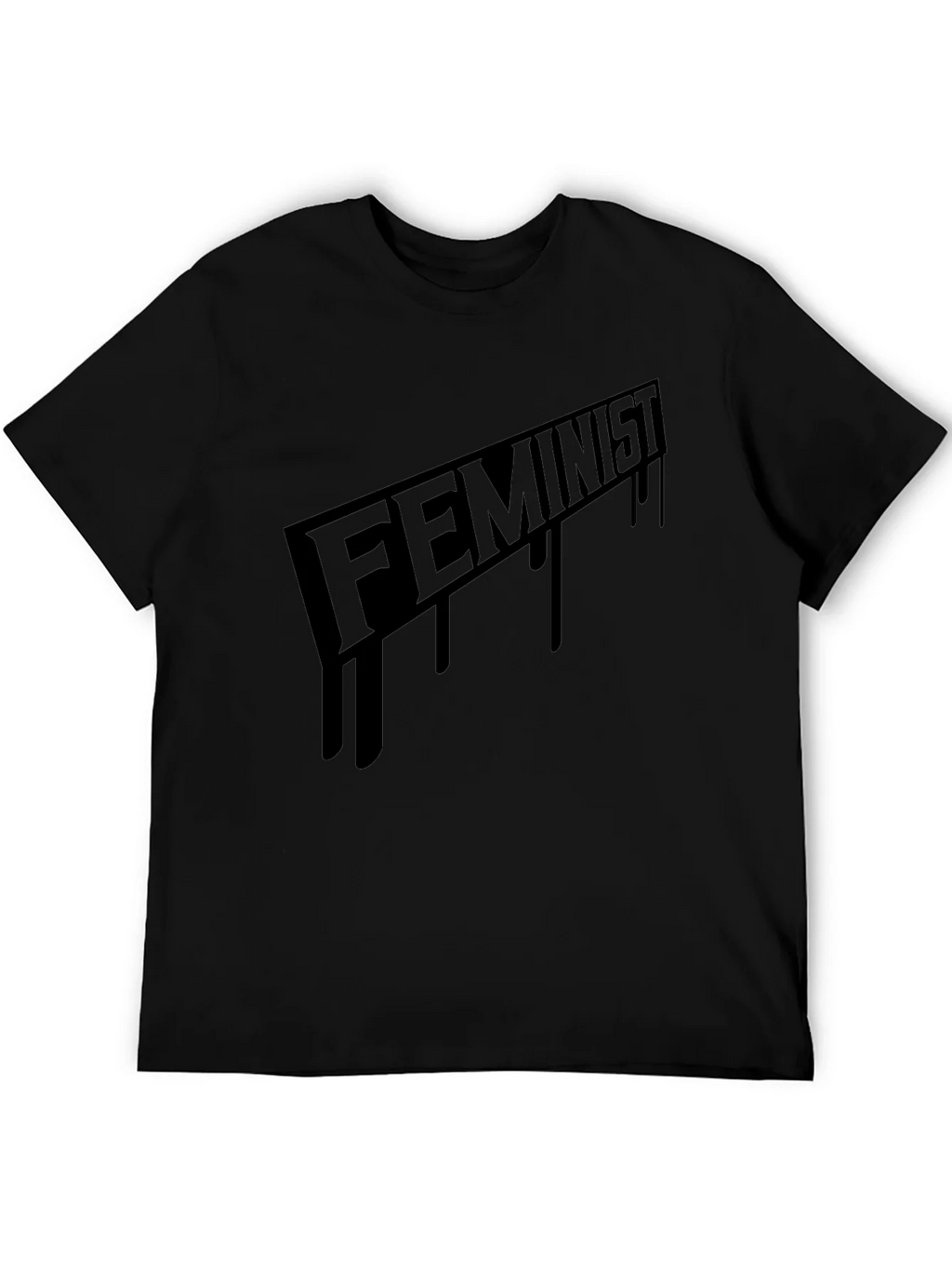 Feminist Graphic Print Black T-Shirt product image 5