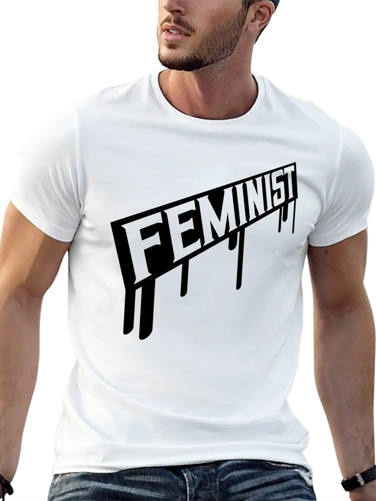 Feminist Graphic Print Black T-Shirt product image 12