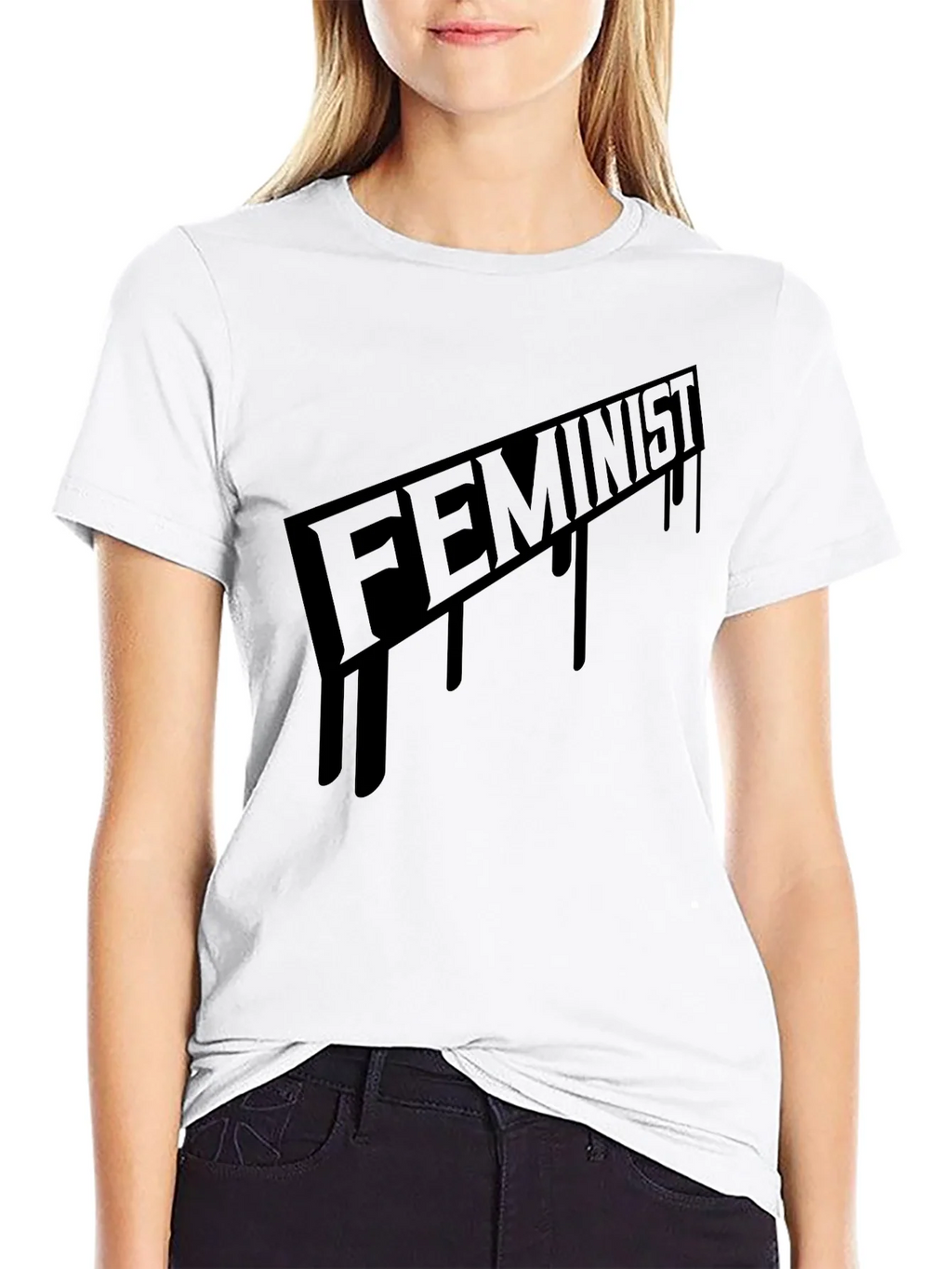 Feminist Graphic Print Black T-Shirt product image 8