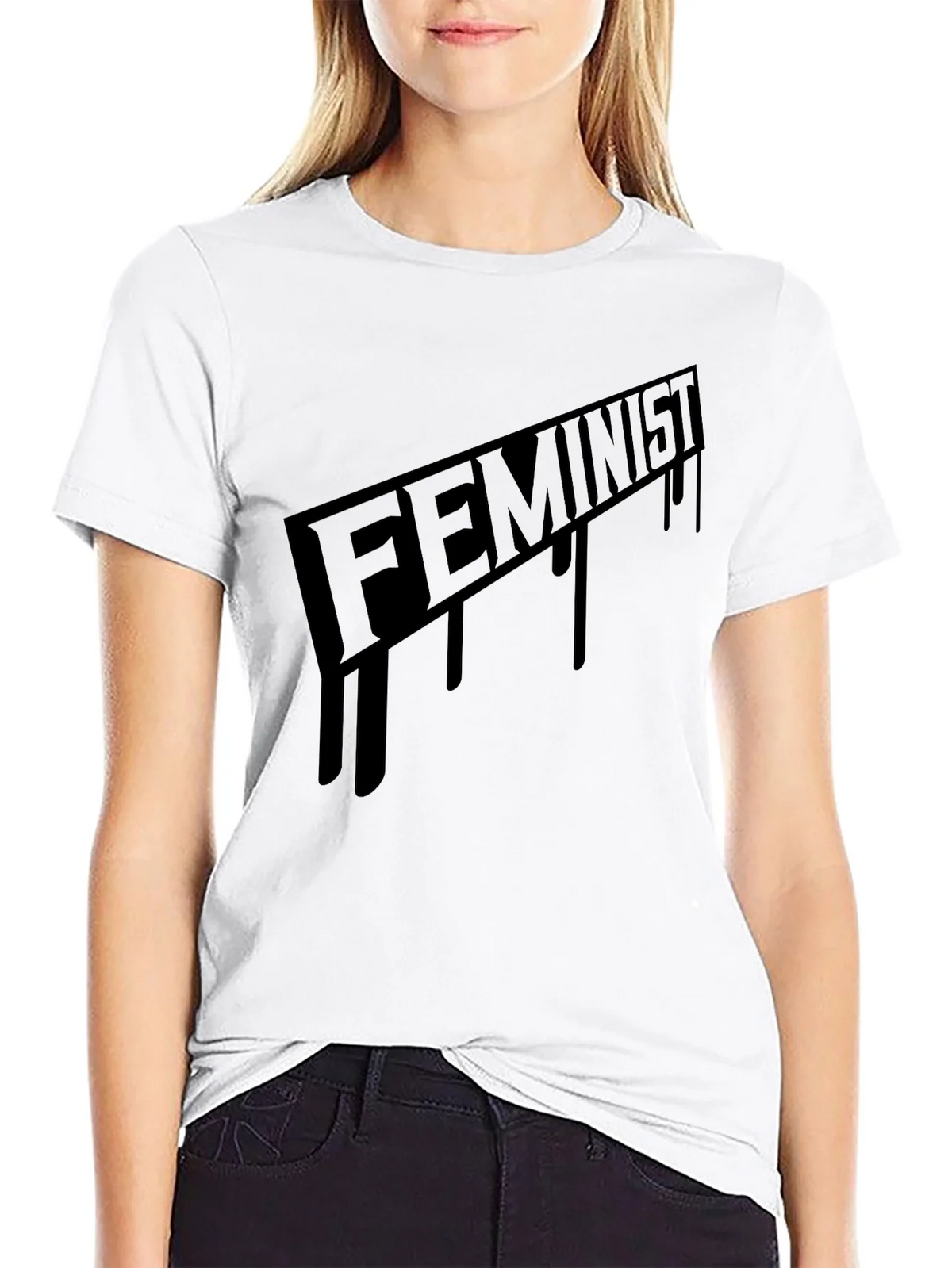 Feminist Graphic Print Black T-Shirt product image 8