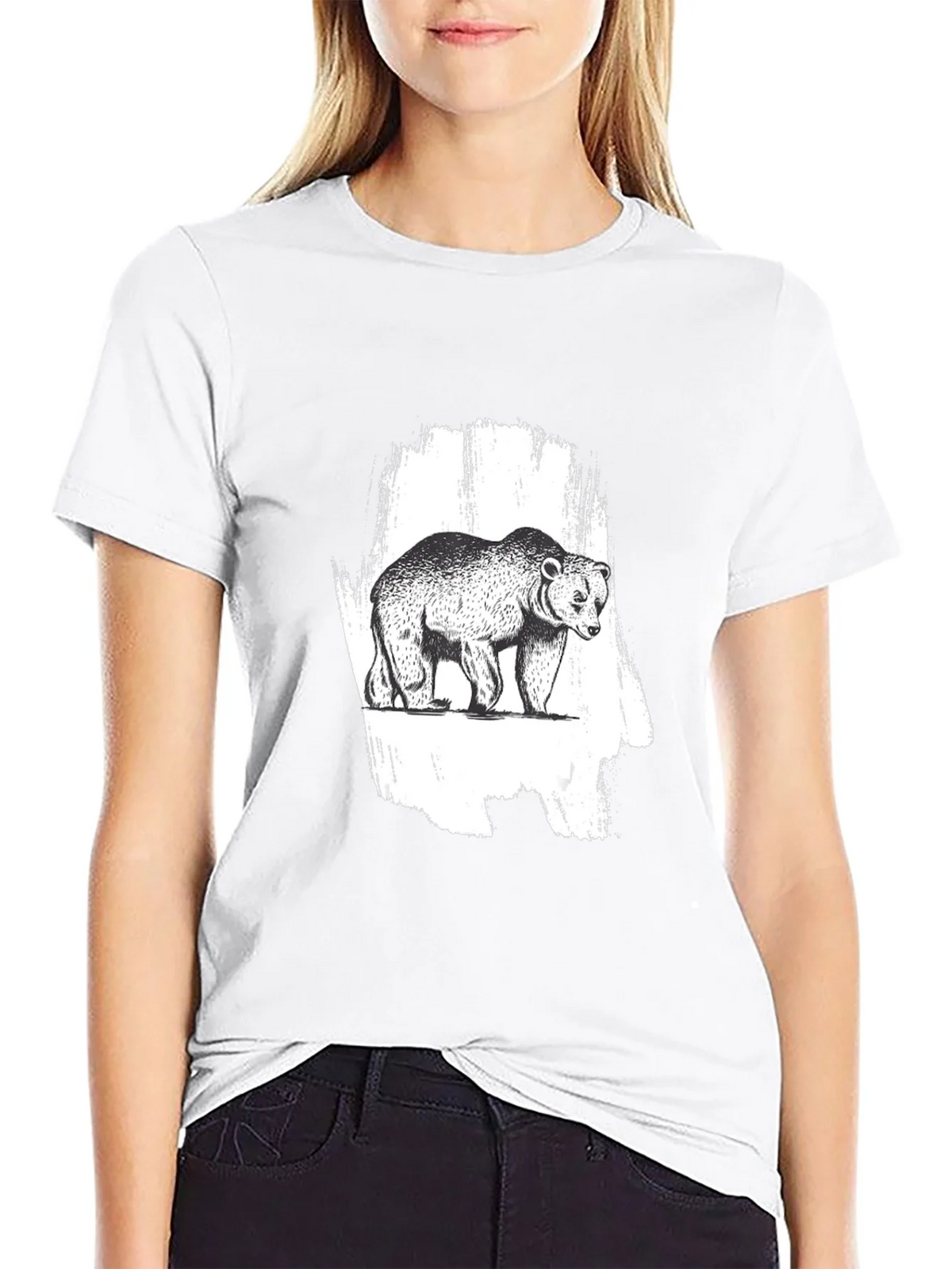 Bear Graphic Black T-Shirt - Nature Inspired Tee product image 8