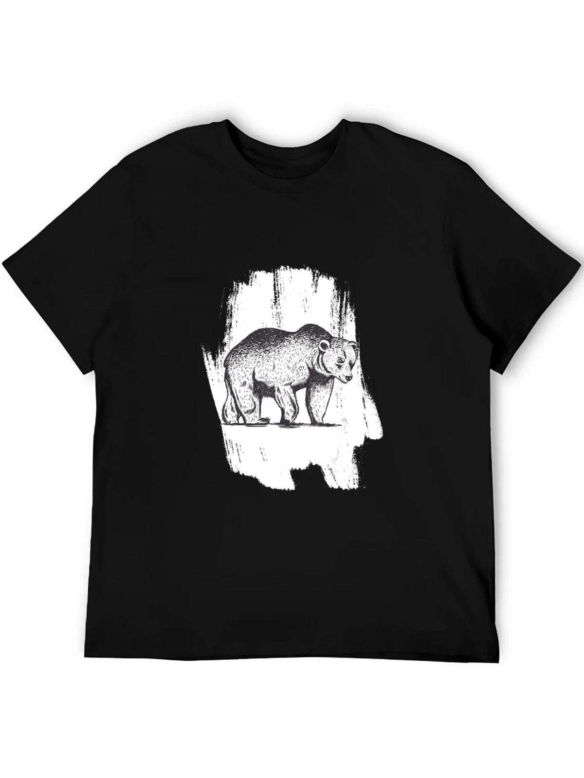 Bear Graphic Black T-Shirt - Nature Inspired Tee product image 5