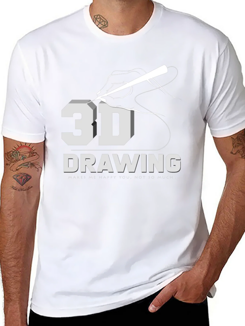 3D Drawing T-Shirt: Art Lover Apparel product image 4