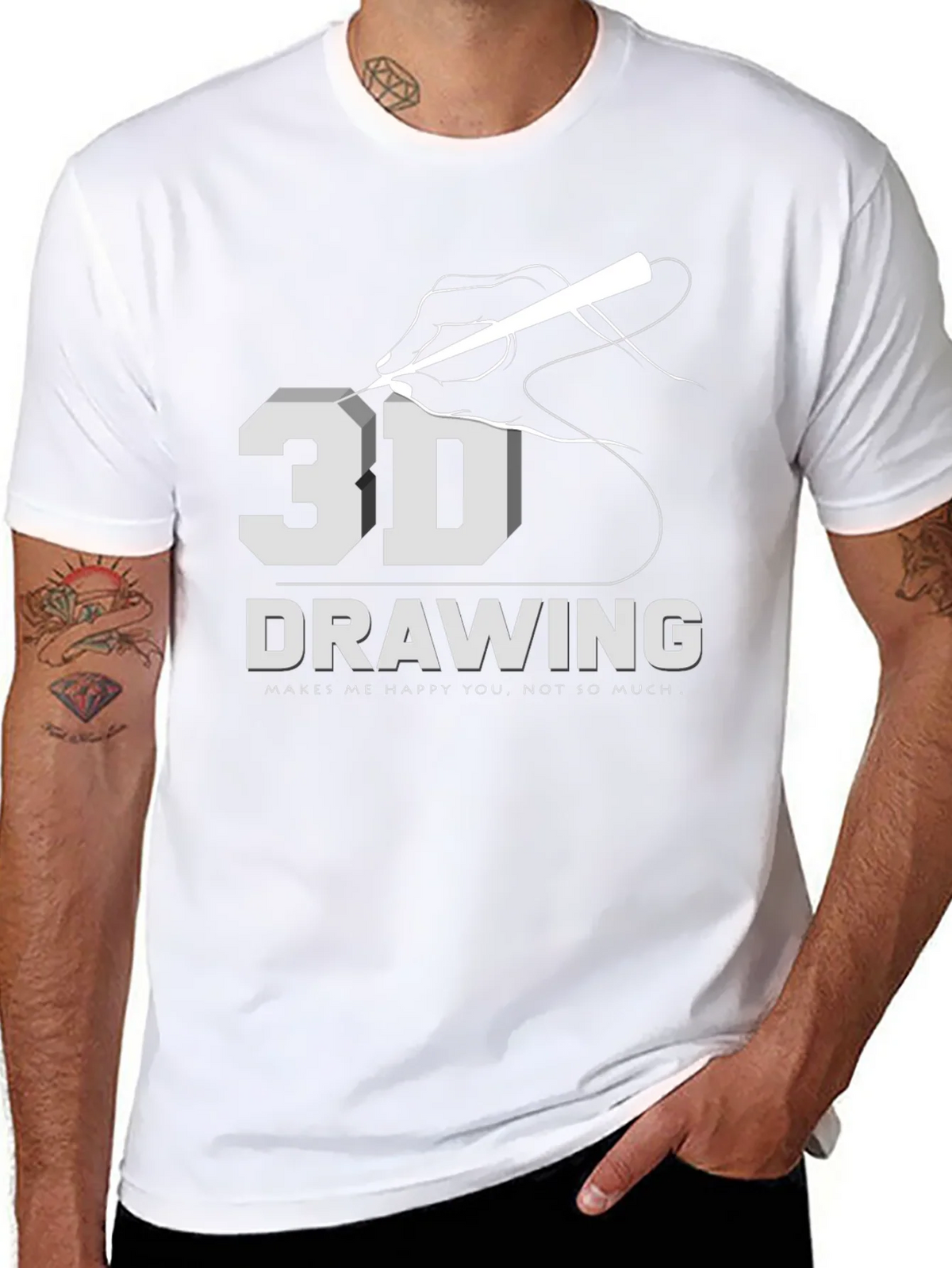 3D Drawing T-Shirt: Art Lover Apparel product image 4