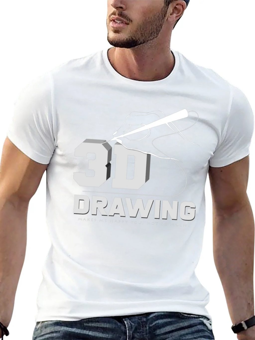 3D Drawing T-Shirt: Art Lover Apparel product image 8