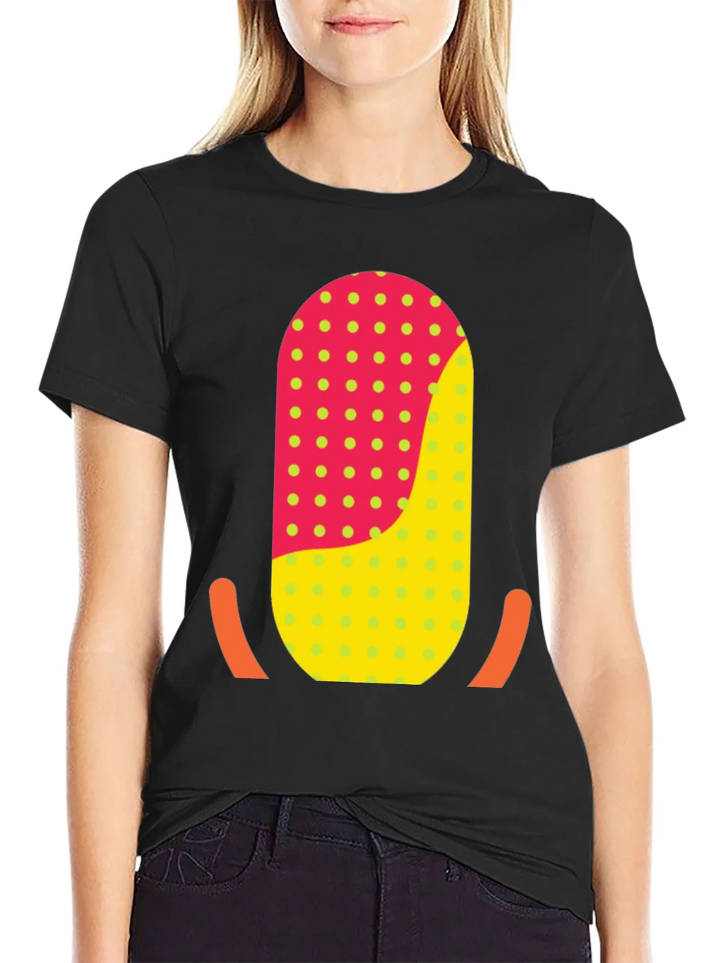 Funky Retro T-Shirt with Geometric Graphic Print product image 1
