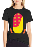 Funky Retro T-Shirt with Geometric Graphic Print product image 1
