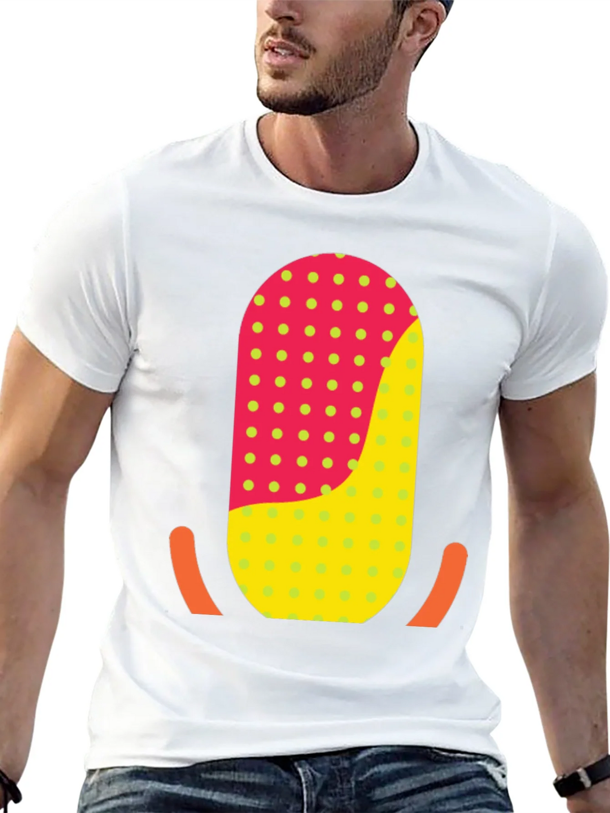 Funky Retro T-Shirt with Geometric Graphic Print product image 11