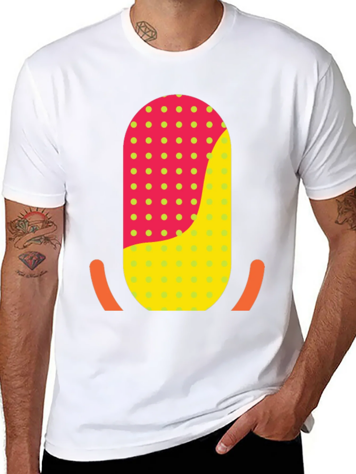 Funky Retro T-Shirt with Geometric Graphic Print product image 6
