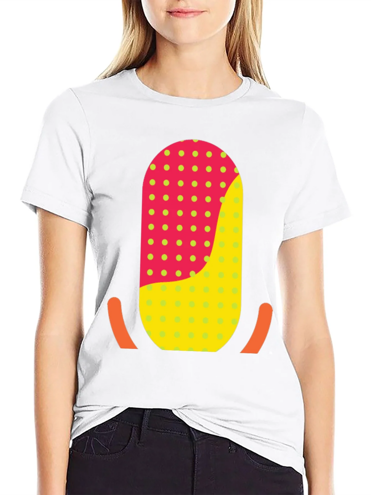 Funky Retro T-Shirt with Geometric Graphic Print product image 7