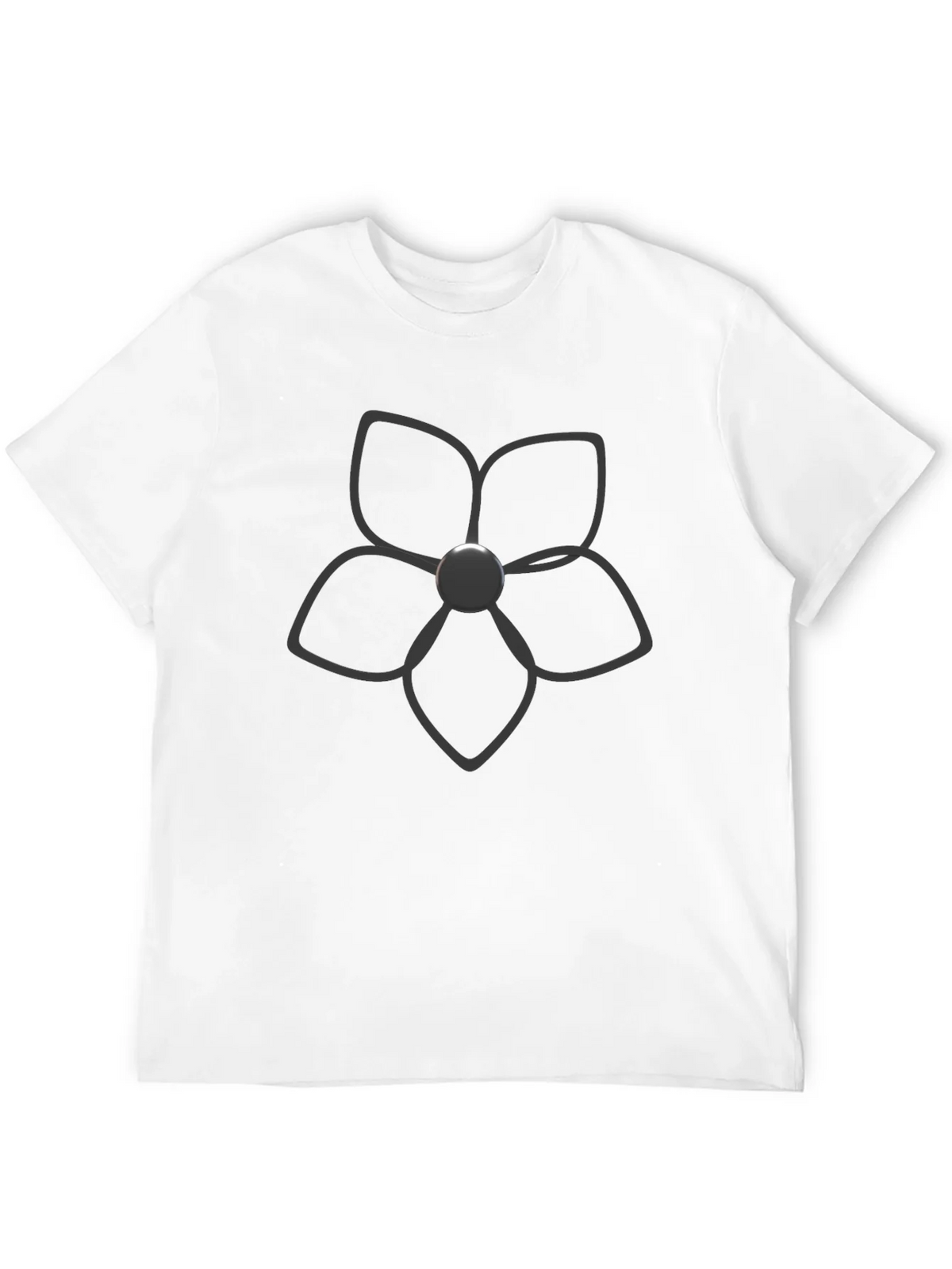 Black T-Shirt with Floral Graphic product image 11