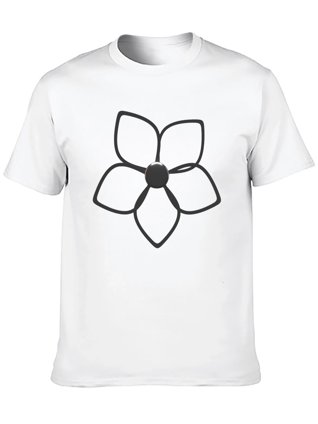 Black T-Shirt with Floral Graphic product image 9
