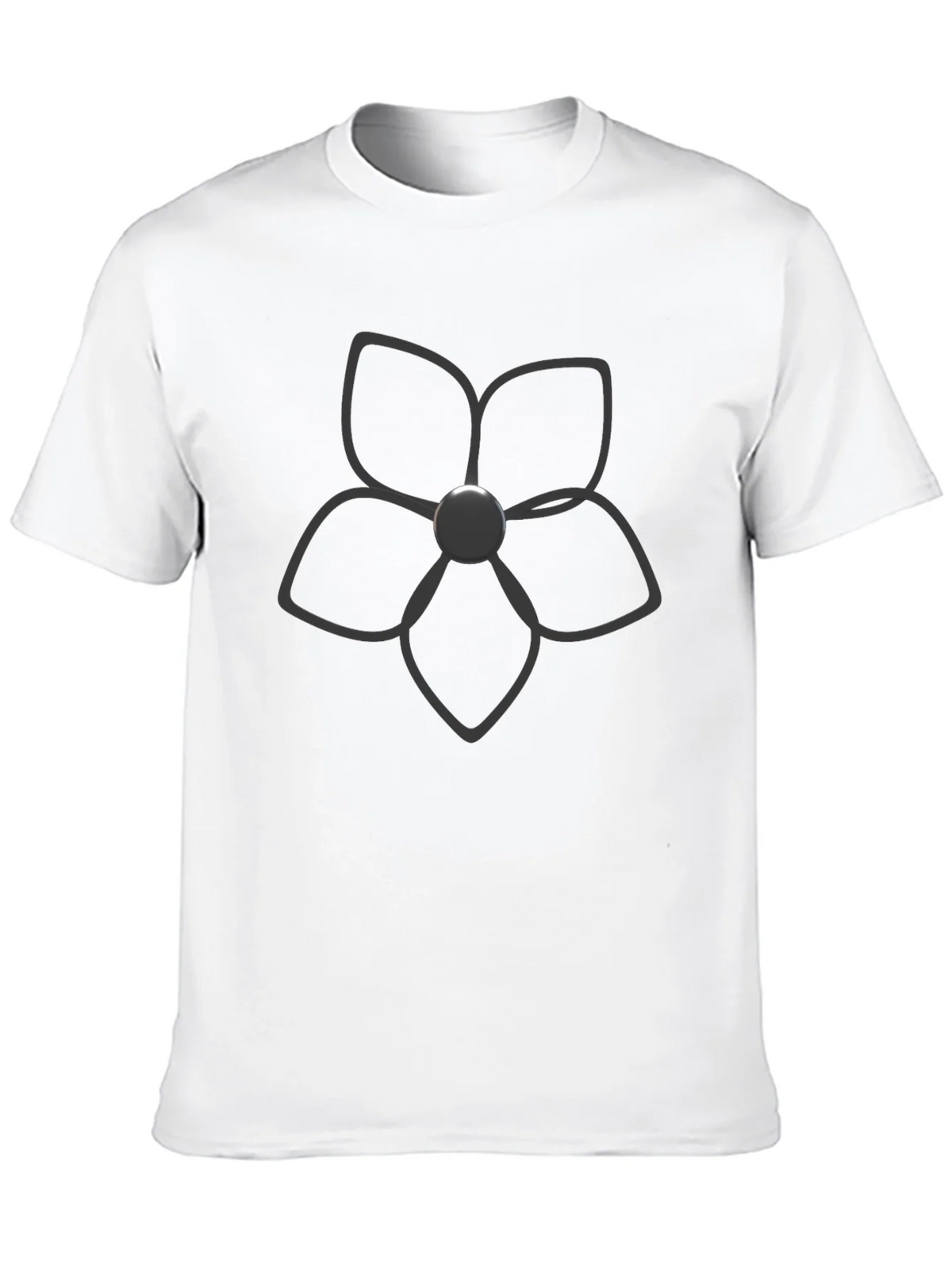 Black T-Shirt with Floral Graphic product image 9
