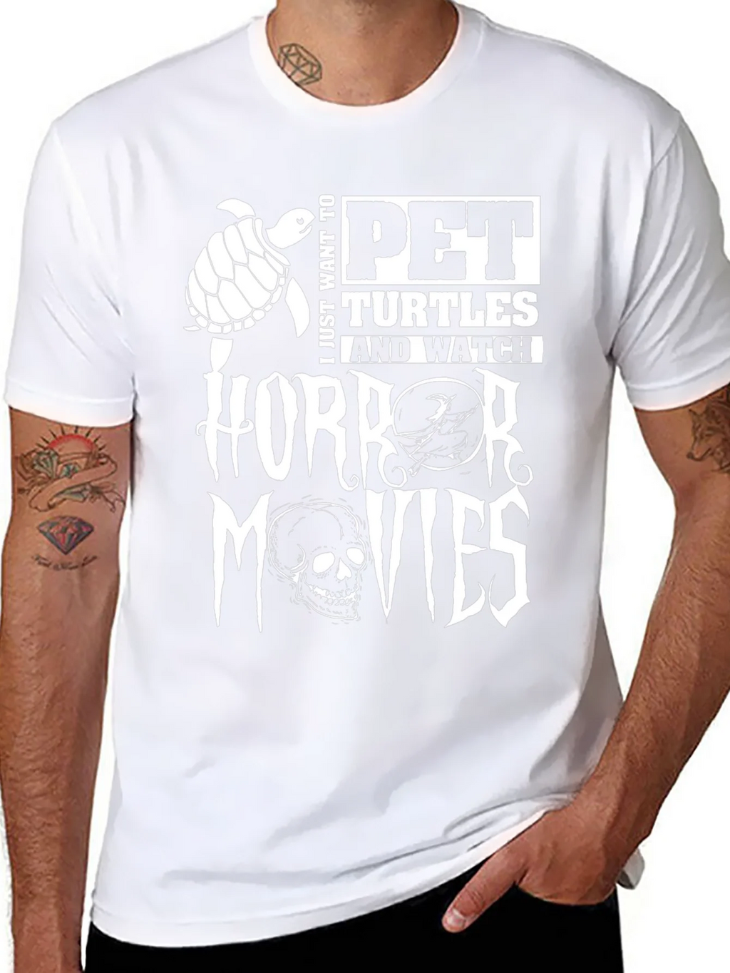 Pet Turtles & Horror Movies Graphic Tee product image 7