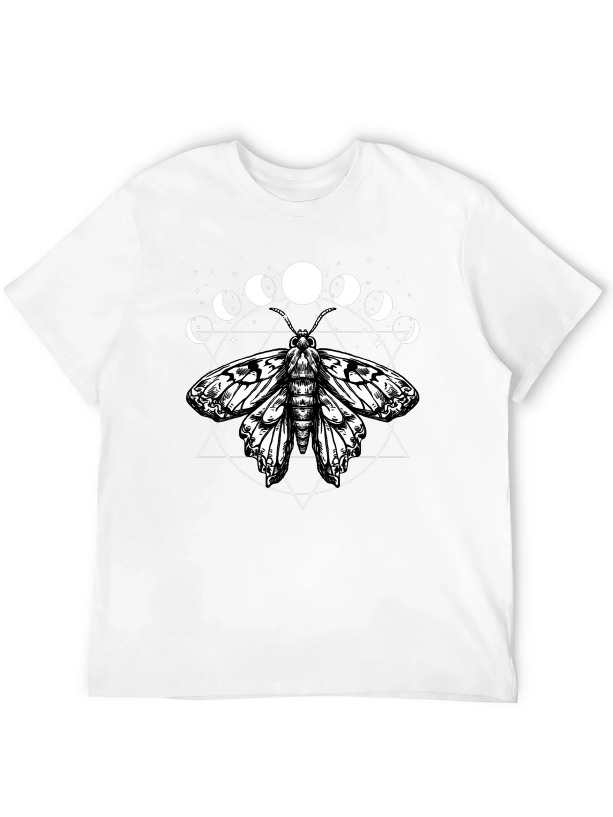 Moth Moon Phases Graphic Tee - Black product image 8