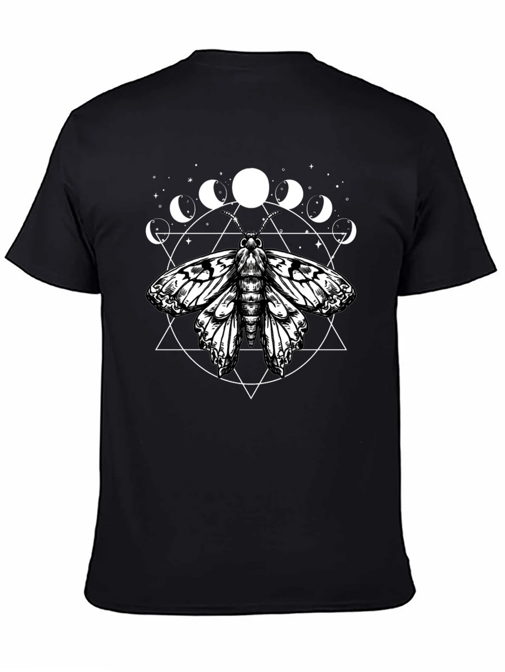 Moth Moon Phases Graphic Tee - Black product image 3