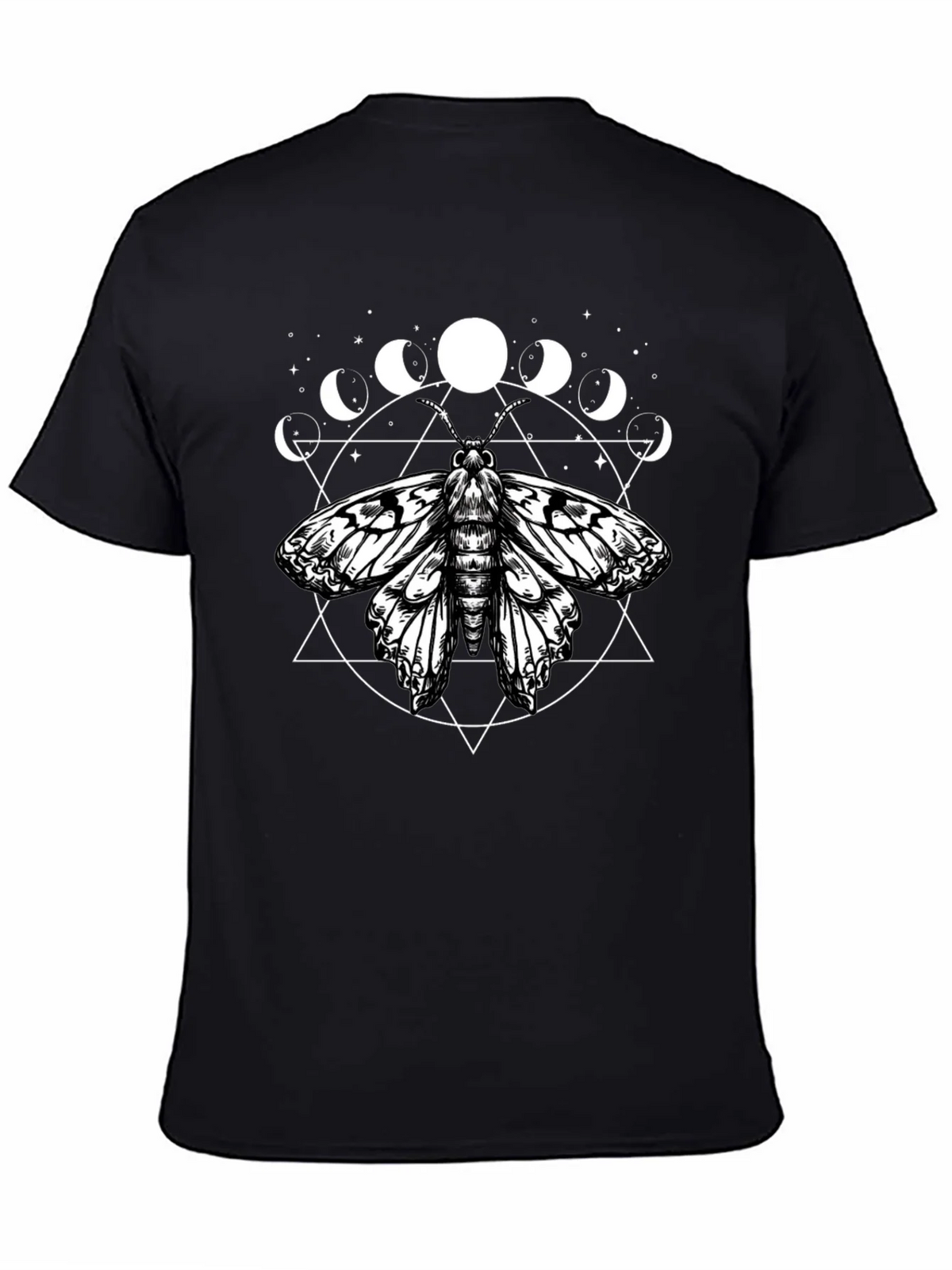 Moth Moon Phases Graphic Tee - Black product image 3