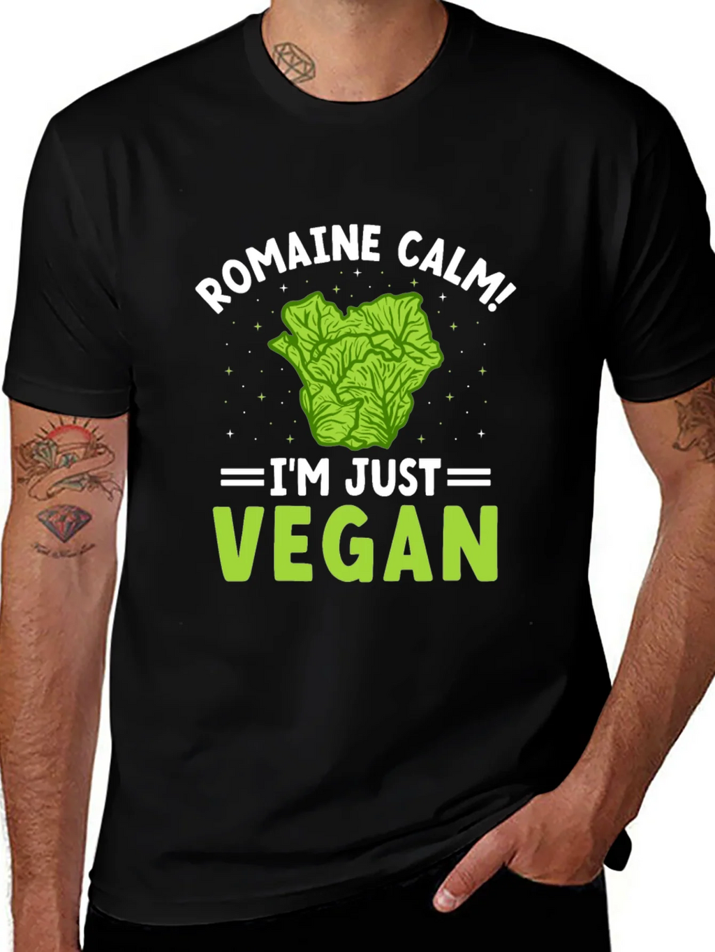 Romaine Calm Vegan T-Shirt - Funny Plant-Based Tee product image 1