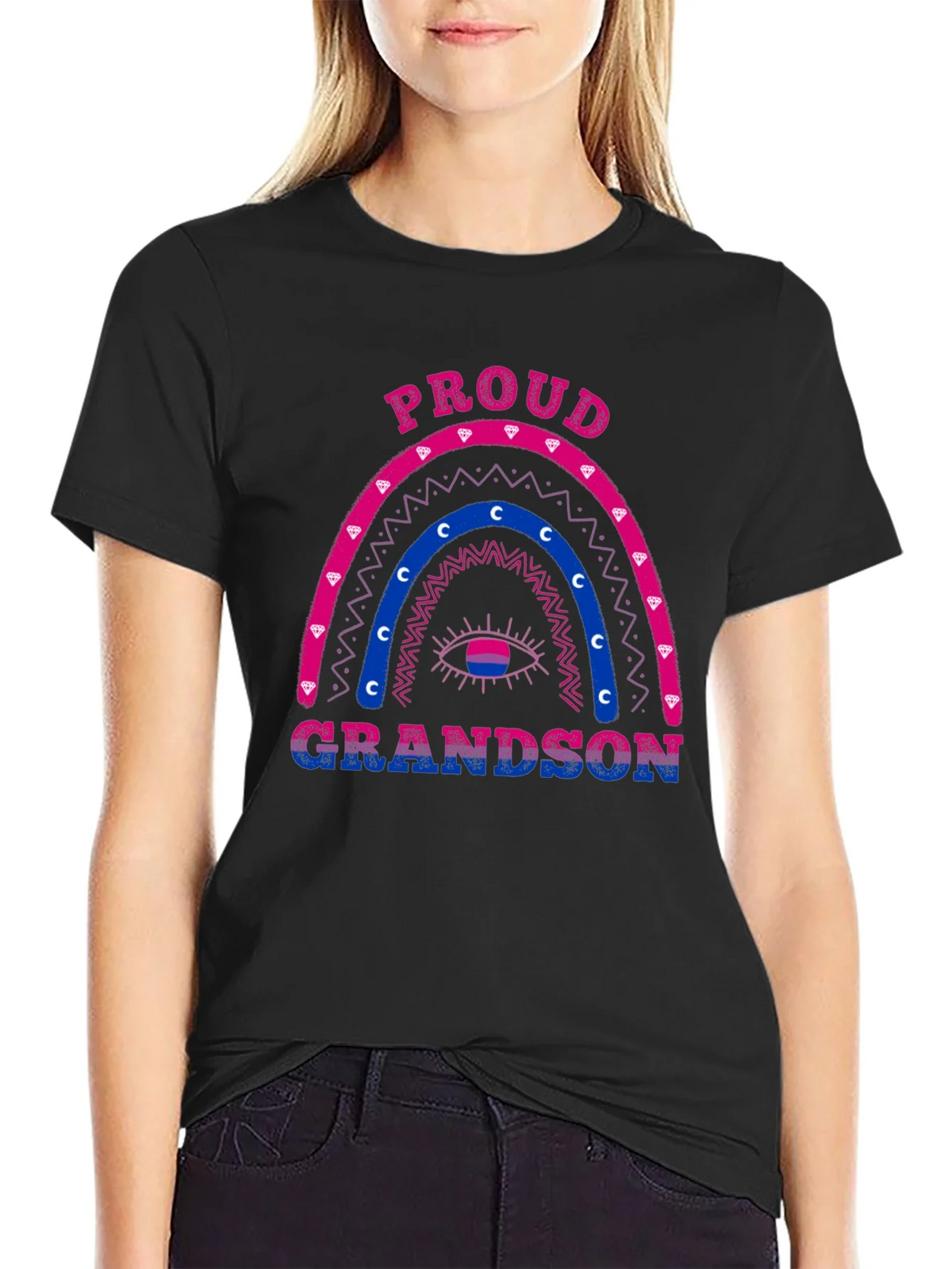 Proud Grandson Bi Pride Rainbow T-Shirt product image 2
