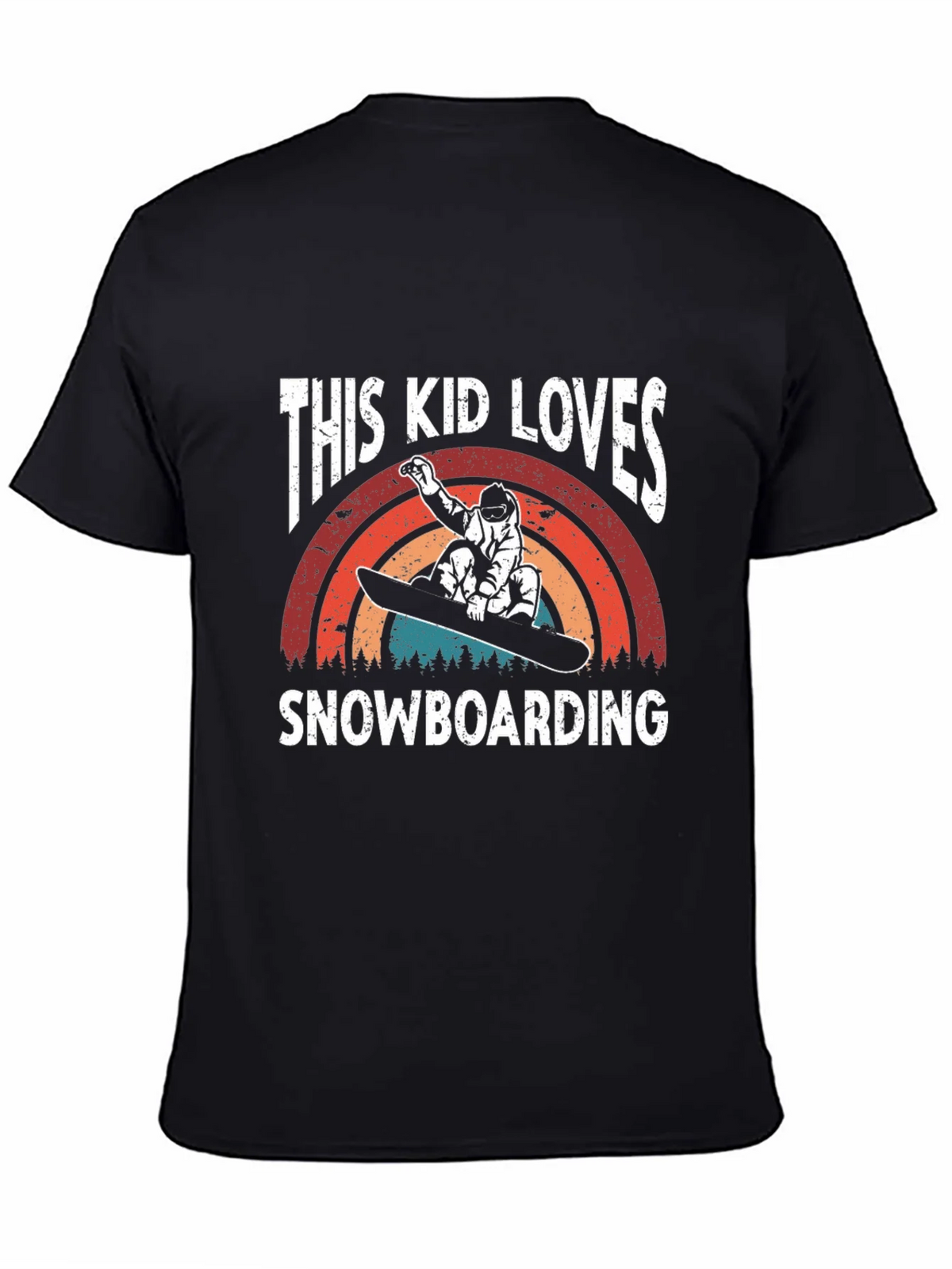 This Kid Loves Snowboarding T-Shirt - Black product image 3