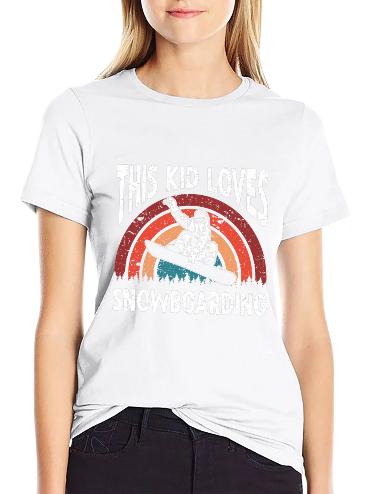 This Kid Loves Snowboarding T-Shirt - Black product image 7
