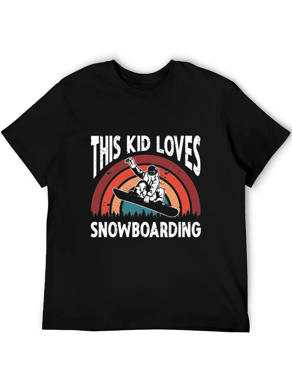 This Kid Loves Snowboarding T-Shirt - Black product image 4