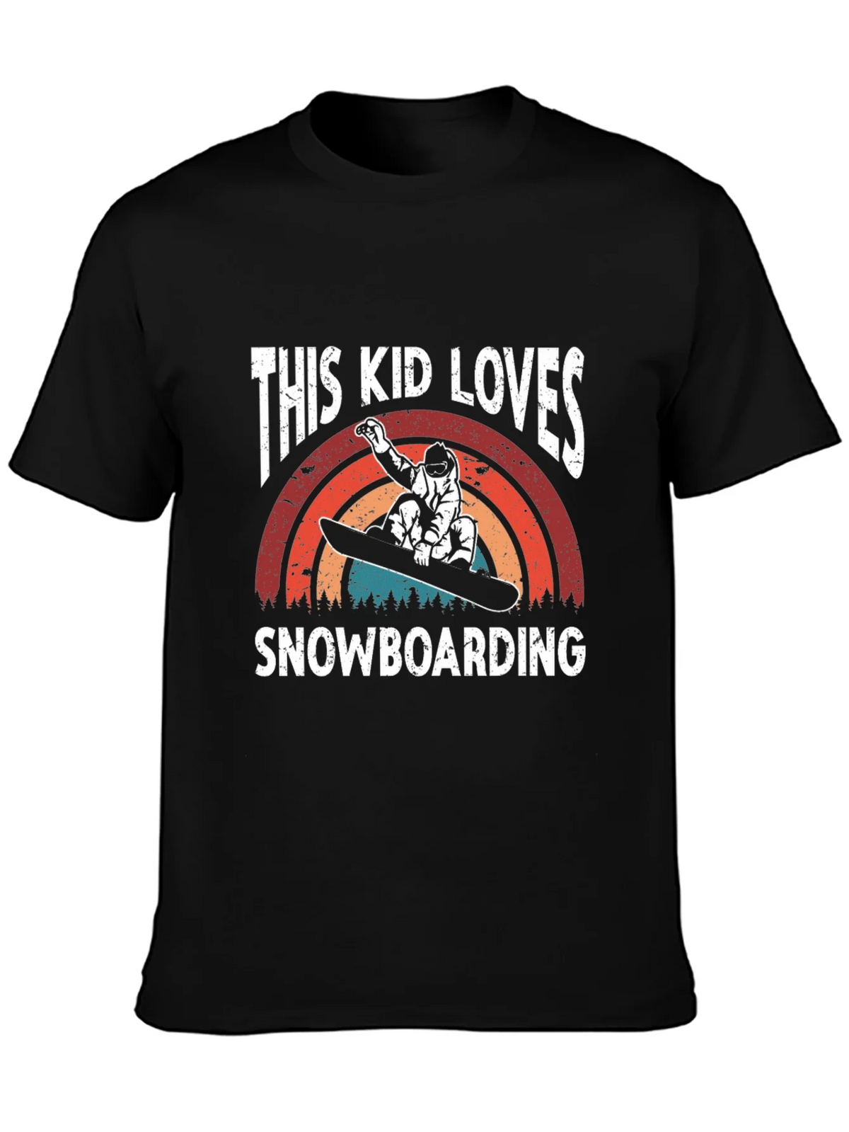 This Kid Loves Snowboarding T-Shirt - Black product image 2