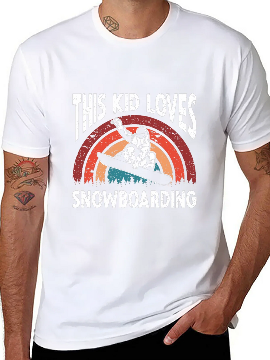 This Kid Loves Snowboarding T-Shirt - Black product image 6