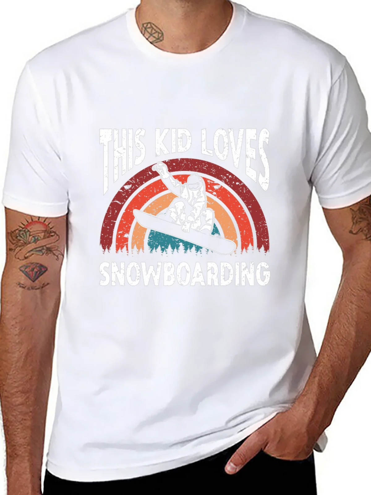 This Kid Loves Snowboarding T-Shirt - Black product image 6