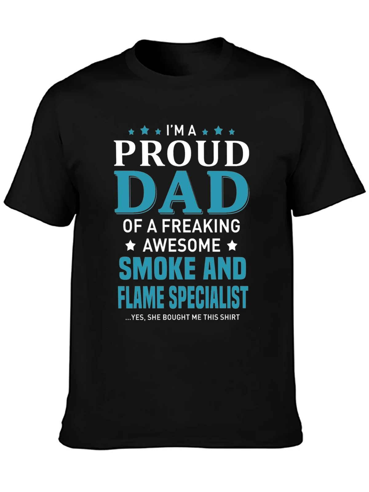 Proud Dad Smoke and Flame Specialist Graphic T-Shirt product image 3