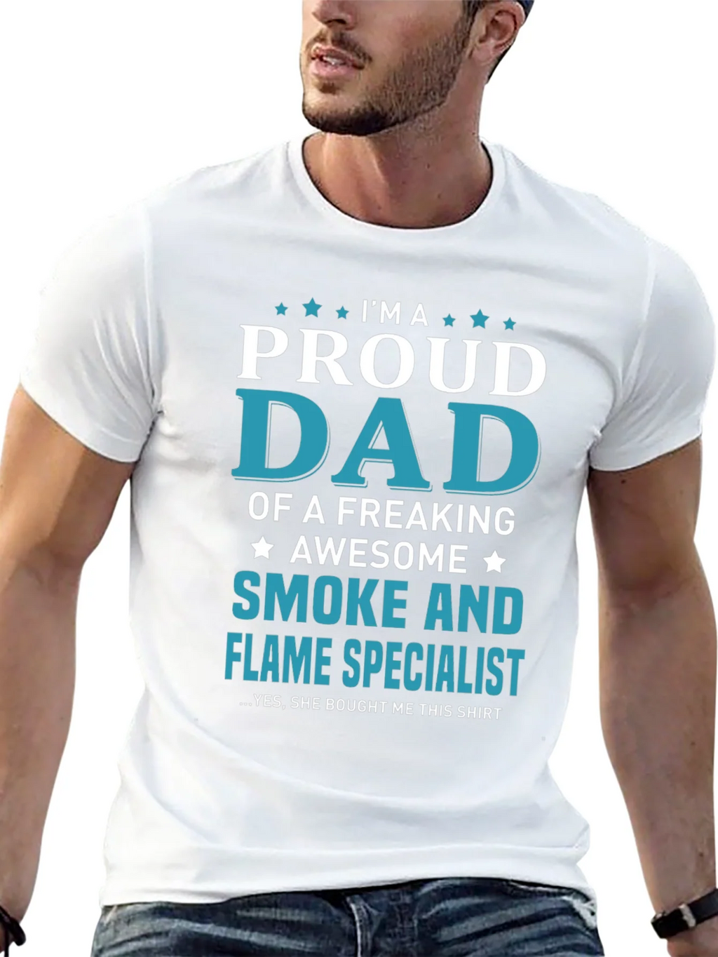 Proud Dad Smoke and Flame Specialist Graphic T-Shirt product image 12