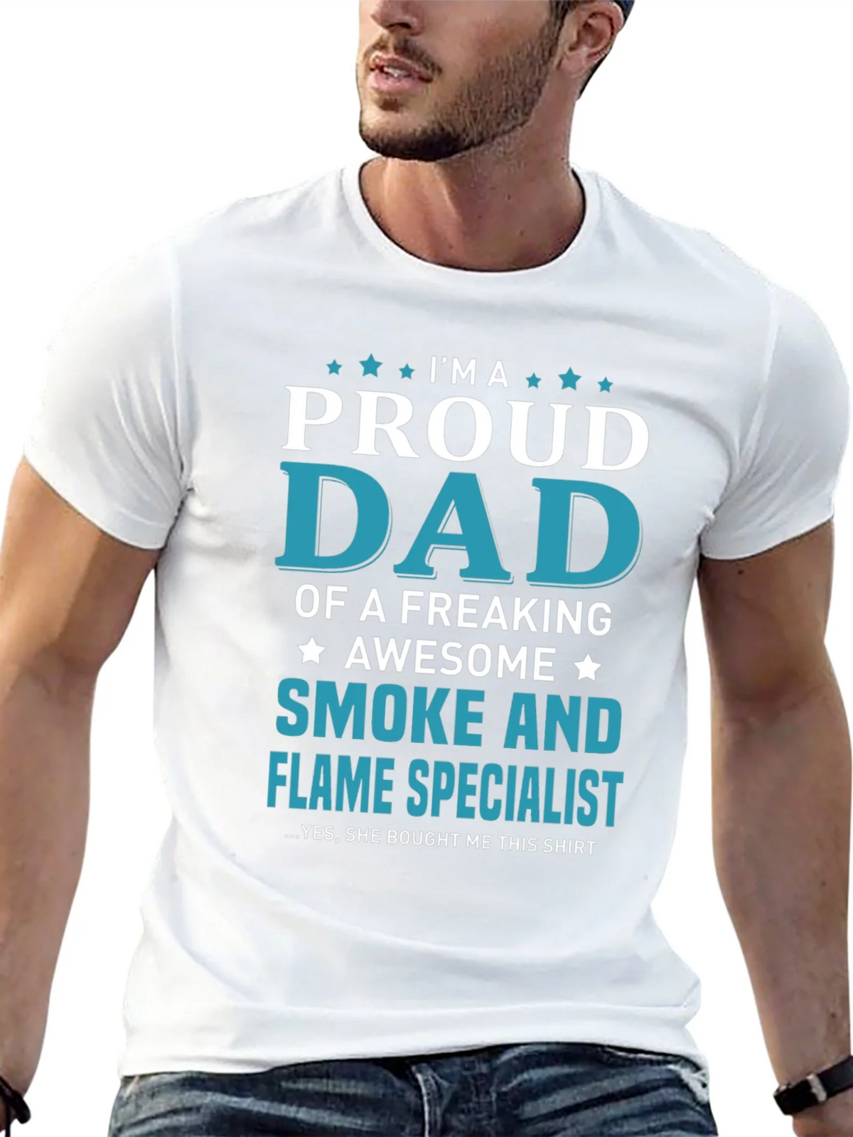 Proud Dad Smoke and Flame Specialist Graphic T-Shirt product image 12