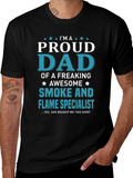 Proud Dad Smoke and Flame Specialist Graphic T-Shirt product image 1