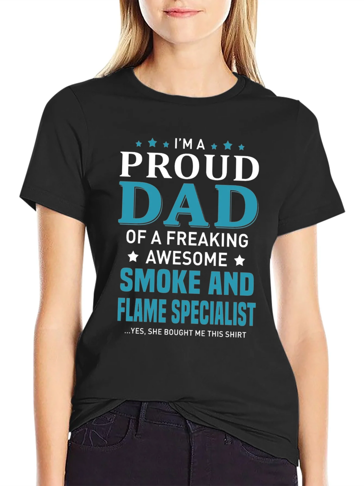 Proud Dad Smoke and Flame Specialist Graphic T-Shirt product image 2