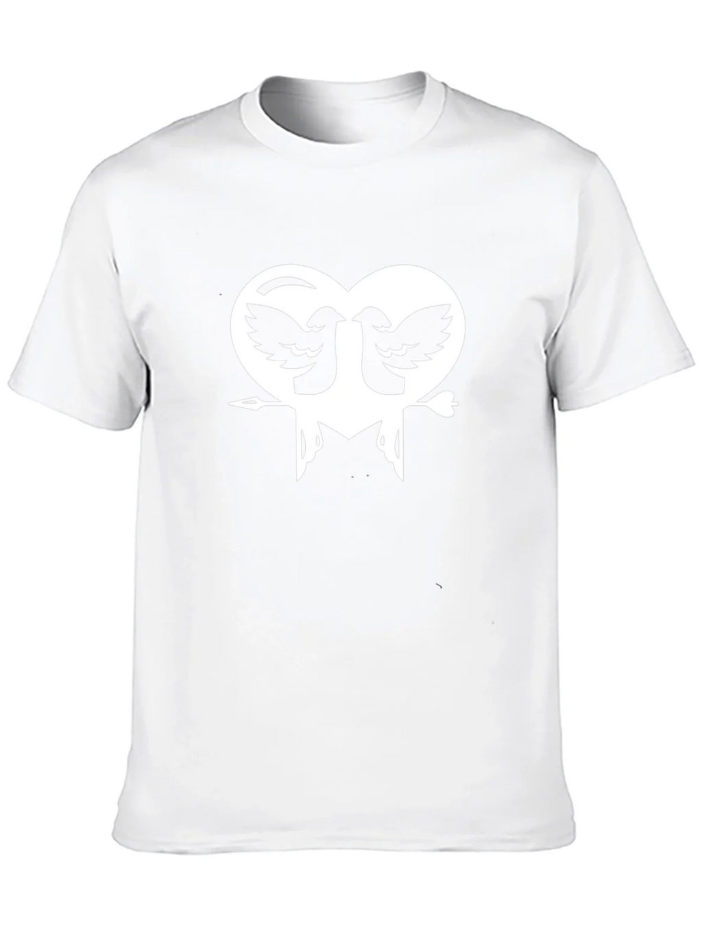 Heart Birds Graphic Print Black T-Shirt product image 8