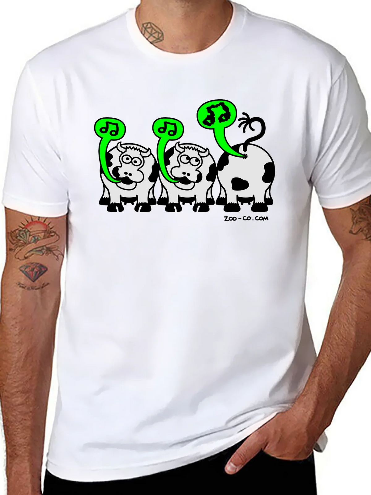 Singing Cow Graphic Tee - Black Unisex T-Shirt product image 4