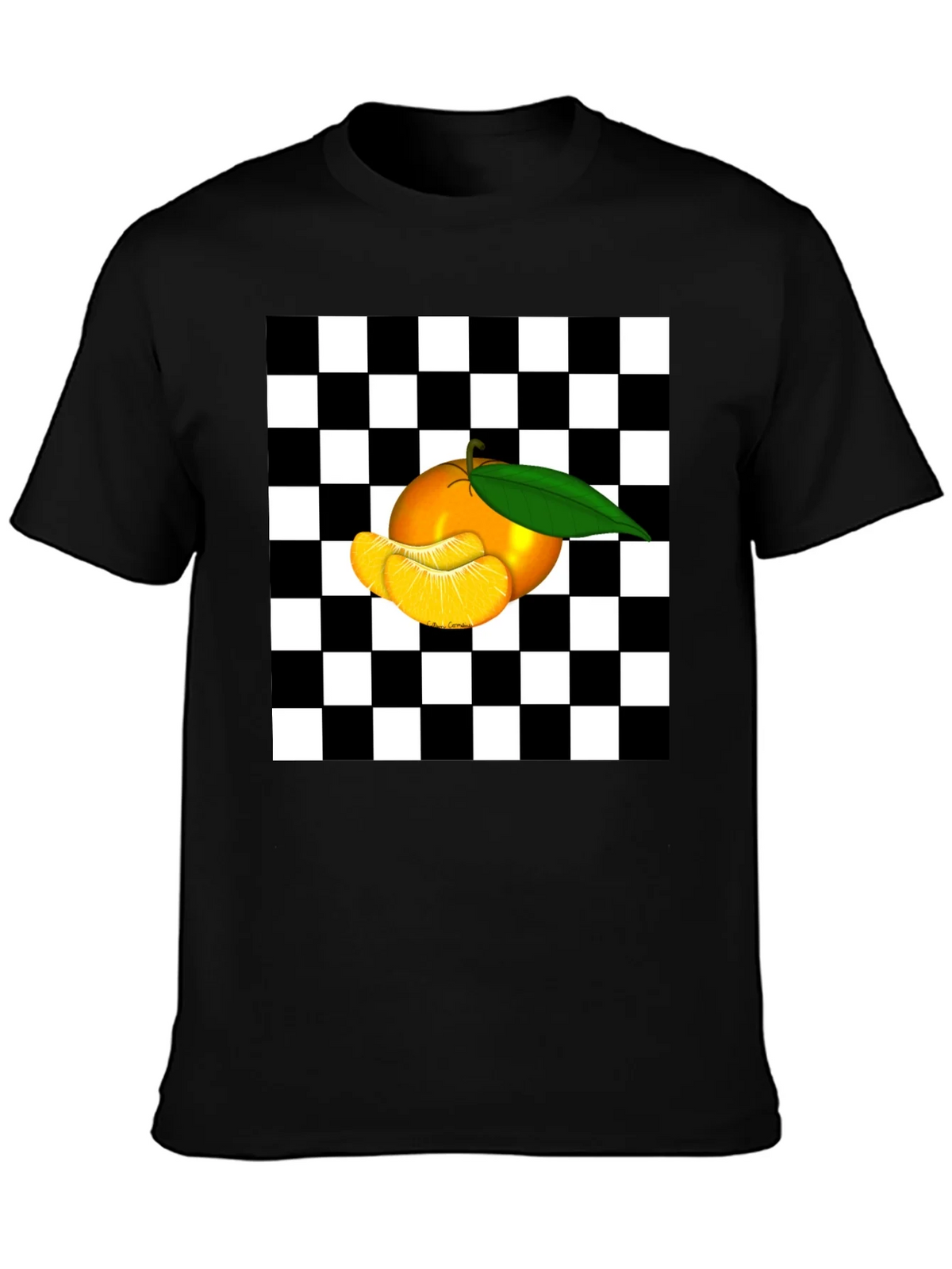 Checkered Orange Graphic Tee product image 3