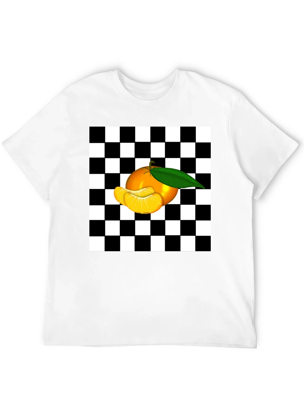 Checkered Orange Graphic Tee product image 11