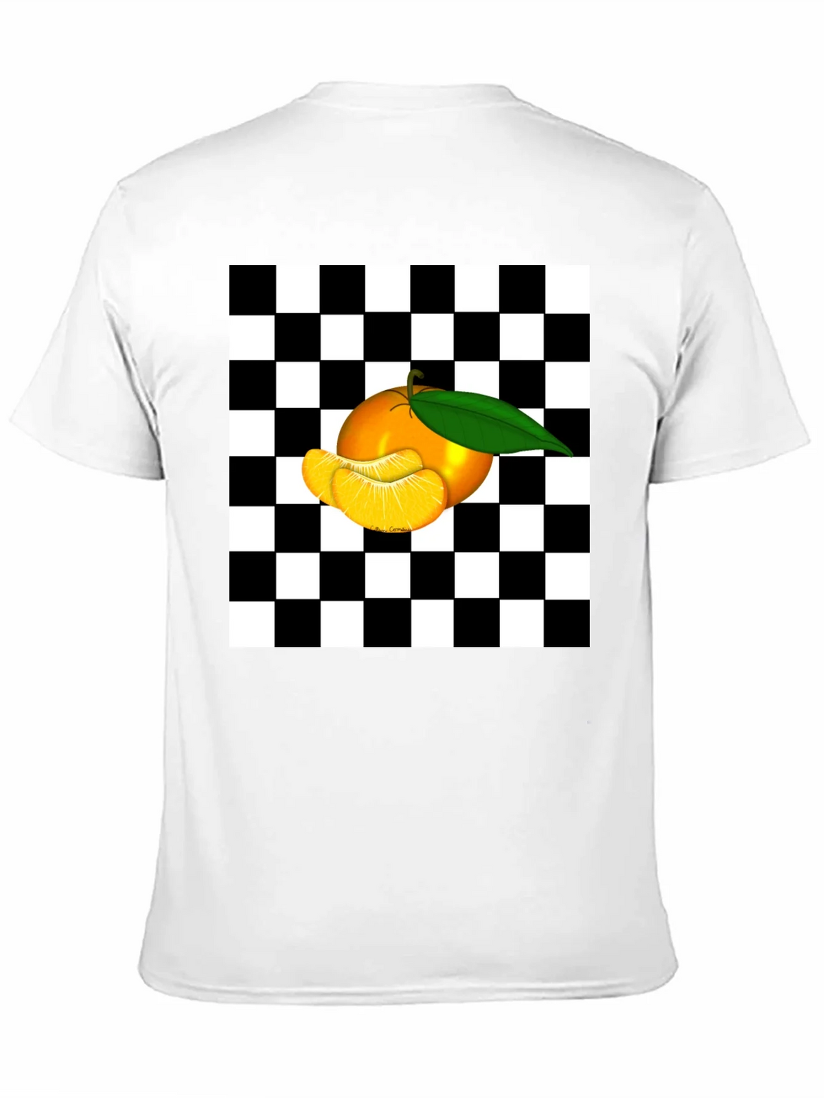 Checkered Orange Graphic Tee product image 10