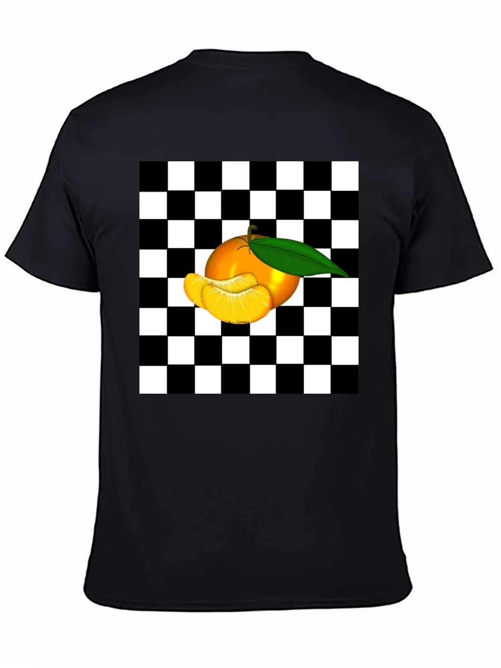 Checkered Orange Graphic Tee product image 4