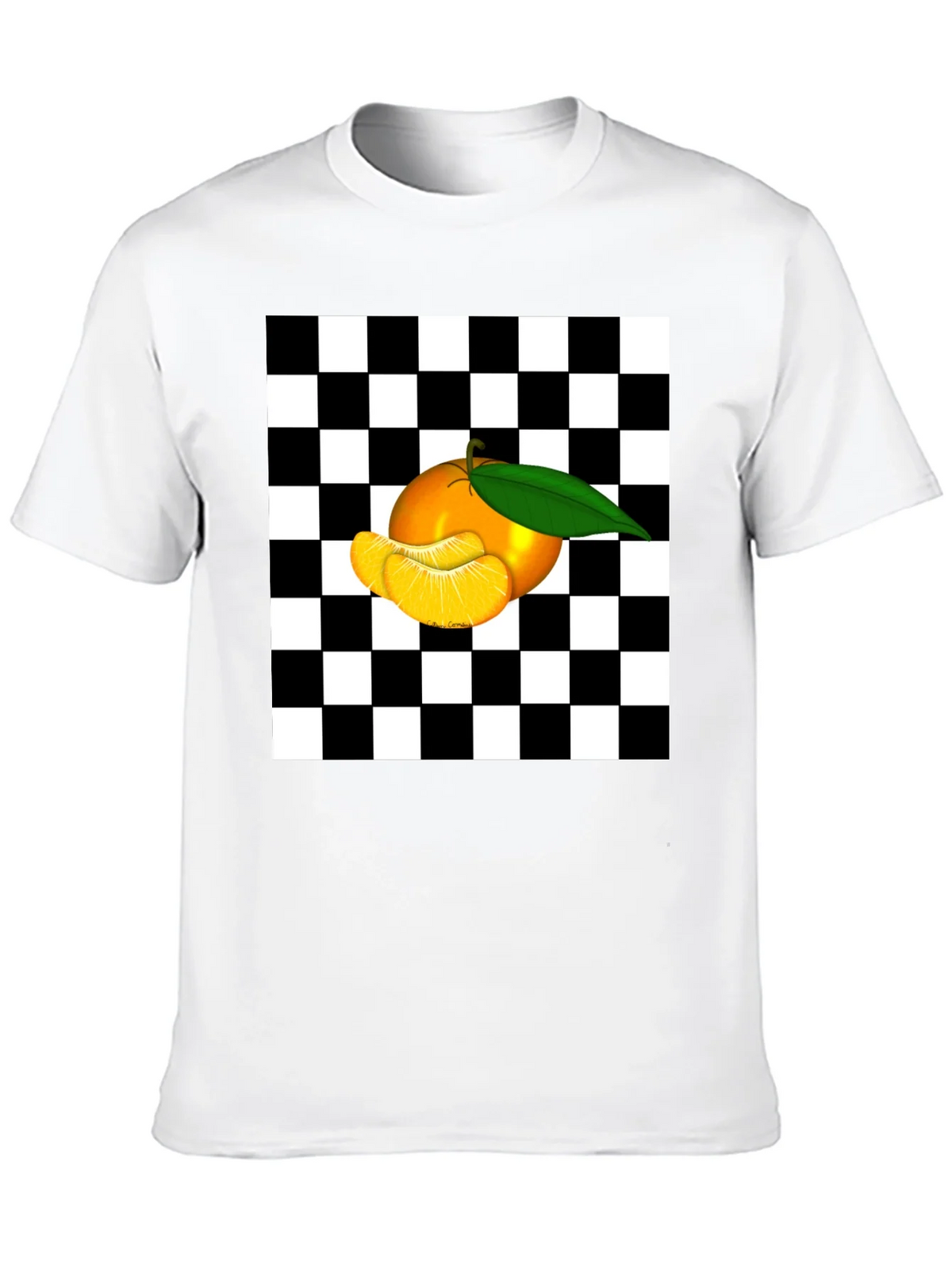 Checkered Orange Graphic Tee product image 9