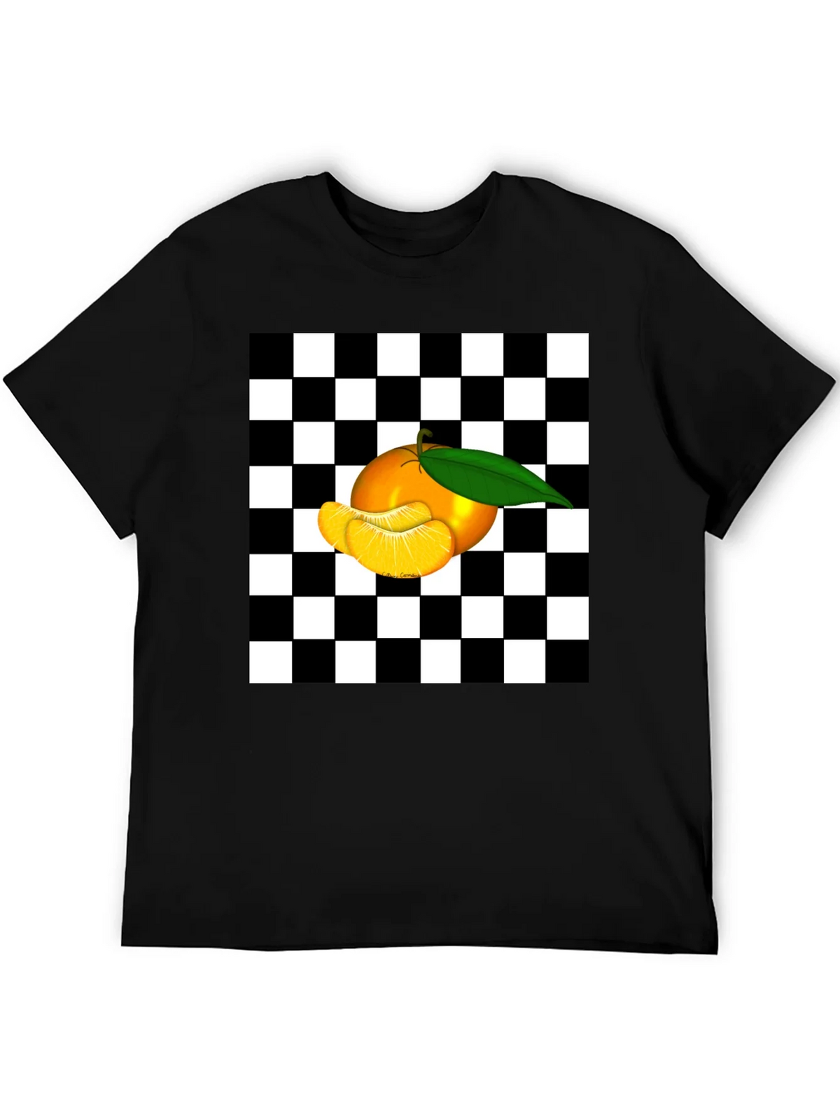 Checkered Orange Graphic Tee product image 5