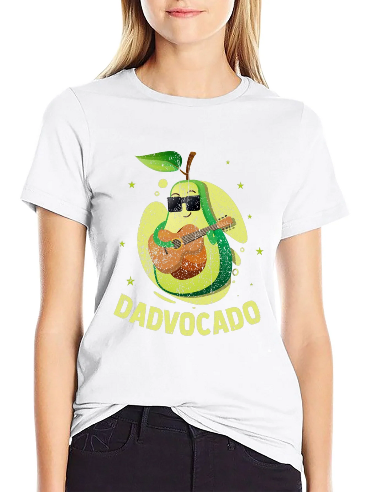 Dad-vocado T-Shirt: Avocado Playing Guitar - Fathers Day Tee product image 8