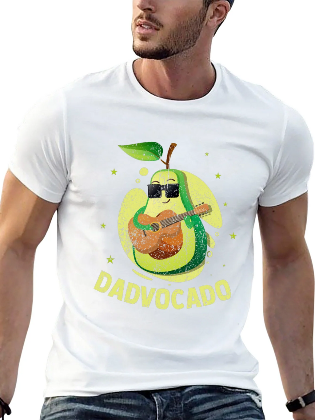 Dad-vocado T-Shirt: Avocado Playing Guitar - Fathers Day Tee product image 12