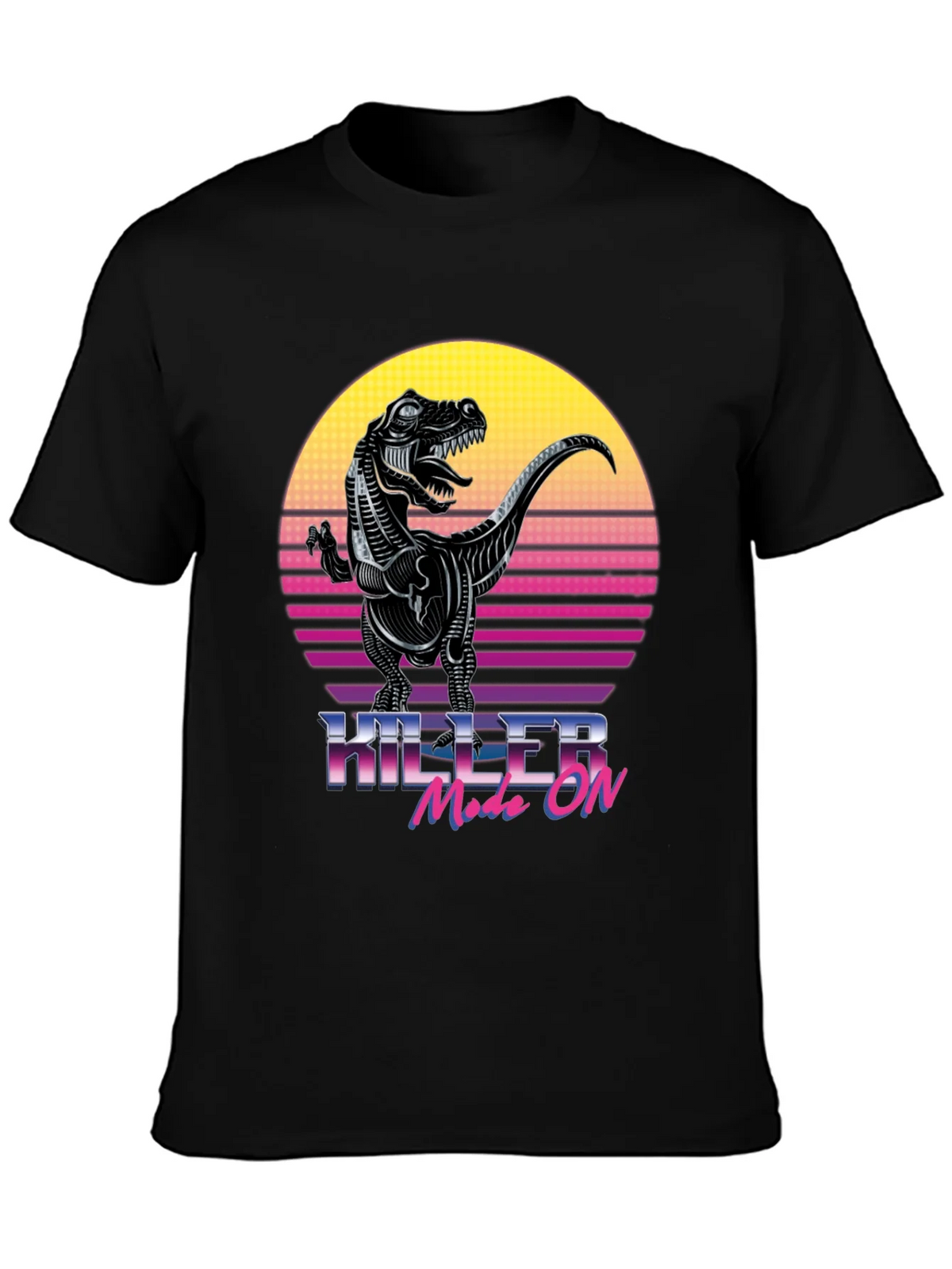 Killer Mode On T-Rex Retro Graphic T-Shirt product image 3